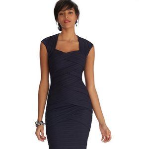 WHBM navy instantly slimming dress